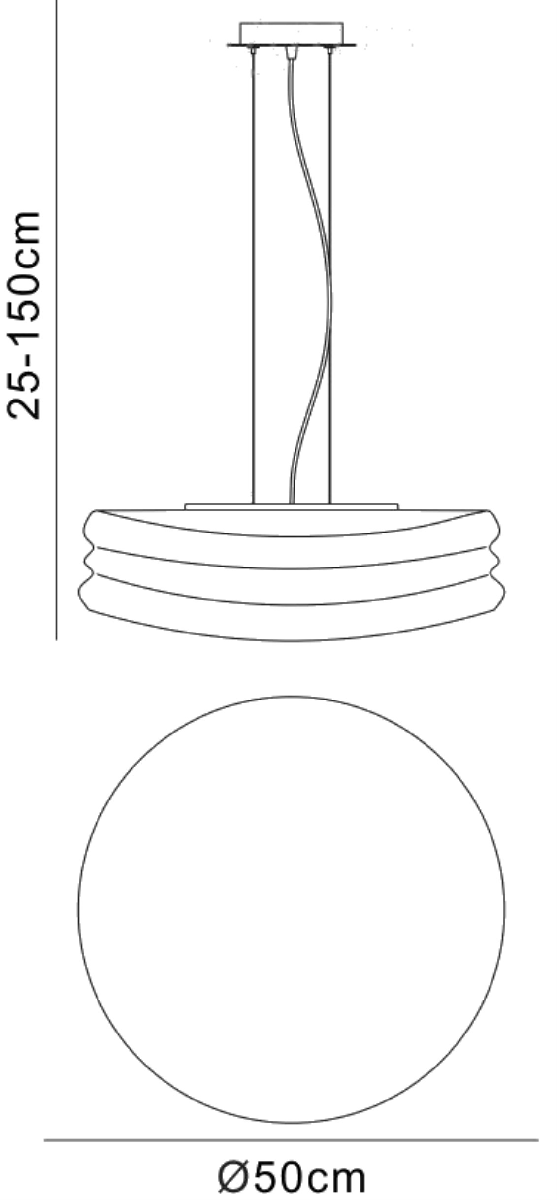 M3620  Mediterraneo Glass Pendant 3 Light